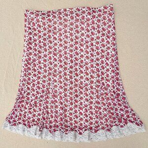 Vintage Express Floral Lace Trim Skirt 00s